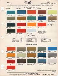 Paint Chips 1972 Chevy Truck Gmc Sprint