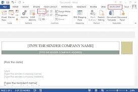 create a form in word file