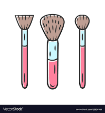 cosmetic accessories makeup tools icons