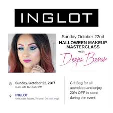 halloween makeup mastercl at inglot