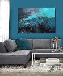 Blue Black Grey Canvas Wall Art