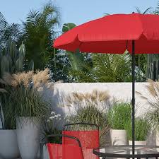 6pc Red Patio Set Amp Umbrella