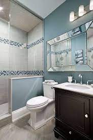 bathrooms painted grey blue blue