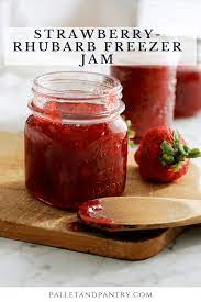 strawberry rhubarb freezer jam pallet