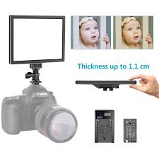 Neewer T100 Softer Smd Led Video Light Lighting Kit Bi Color 3200k 5600k Dimmable Ultra Thin Led Panel With 2200mah Li Ion Battery And Usb Charger For Children Portrait Product Studio Photography