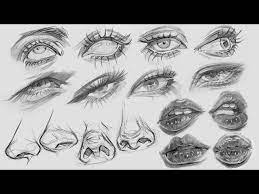 how i draw eye nose lips you