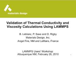 Validation Of Thermal Conductivity And
