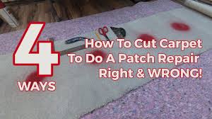 cut carpet to do a patch repair