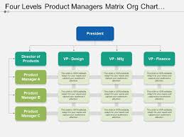 Four Levels Product Managers Matrix Org Chart Template