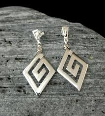 earrings spiral greek jewelry
