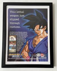 dbz goku framed original ad poster 9x12