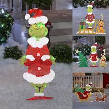 grinch christmas decorations with led