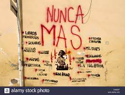 No quiero verlos pelear así nunca más. Nunca Mas Nie Wieder Politische Streetart In Buenos Aires Argentinien Stockfotografie Alamy