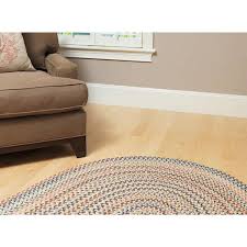 rust 6 ft x 7 ft cabin oval area rug