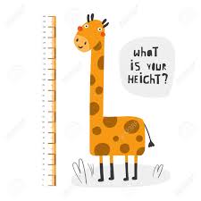 Kid Height Measurement Centimeter Chart With Giraffe For Wall