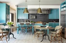 turquoise cabinets contemporary