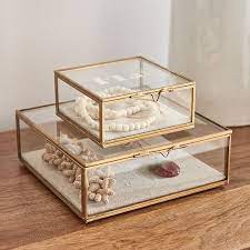 glass shadow boxes jewelry organization