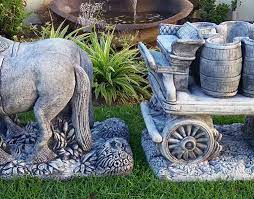 Horse And Cart Lawnsalive Garden Statues