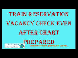 Train Irctc Reservation Chart Vacancy Check Online Even