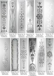 Frosted Glass Design Etched Glass Door