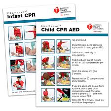 Heartsaver Child Infant Cpr Wallet Card 2015 Pk 100