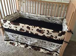 western crib bedding cow print crib by