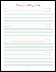 vacation planner printables