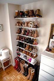 Organize your clothing, shoes, and accessories back into your closet by grouping similar items together and moving your most worn items into your closets prime real estate. come up with a plan to keep your closet organized so it never becomes a breeding ground for clutter again. 32 Fabulous Storage Ideas To Organize Shoes Molitsy Blog Diy Shoe Storage Organization Bedroom Stylish Bedroom