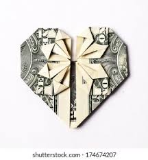 Dollar heart origami money origami heart. Dollar Folded Into Heart On White Stock Photo Edit Now 174674207