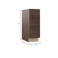 hton bay shaker embled 12x34 5x21 in bathroom vanity drawer base cabinet with ball bearing drawer glides in brindle
