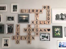 Wooden Scrabble Tiles Letters Wall Art