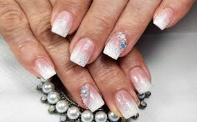 10 dazzling glitter french tip nails in