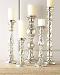 Mercury Glass Candle Holders Mercury