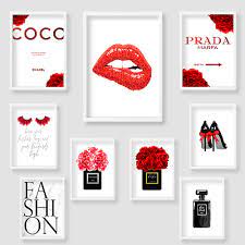 Red Wall Art Poster Posters Print