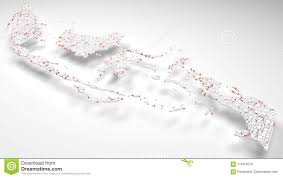 3d Map Of The Republic Of Indonesia Stock Illustration