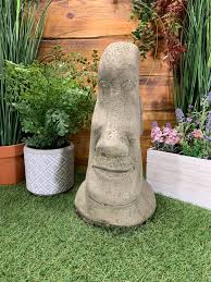 Stone Easter Island Head Statue Face