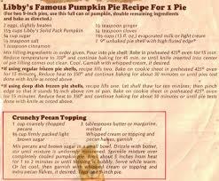 libby s famous pumpkin pie recipe for 1