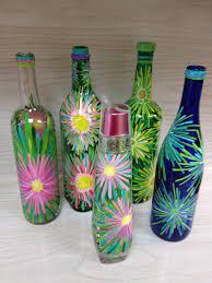 Color Splash Bottles Hand Painted