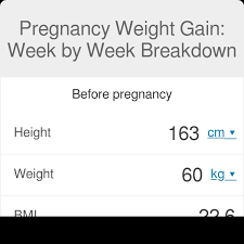 week by week of pregnancy weight gain