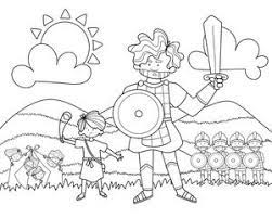David and goliath coloring pages throwing the stones. David Goliath Free Coloring Page His Kids Company