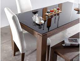 max glass dining table with 2 henry