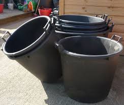 Strong 50 Ltr Black Large Plastic Pots