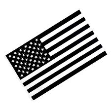 1pc black and white american flag