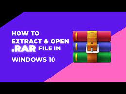 extract and open rar file in windows10
