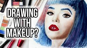 art challenge using makeup tools