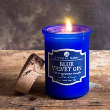 Spirit Jar Blue Velvet Gin Northern Lights Candles