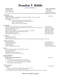 Example Resume For High School Student College Applications