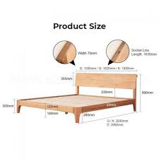 nara american oak wood bed frame