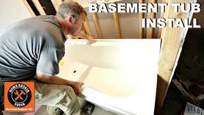 how to install a basement bathtub and