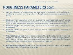 Lab 5 Surface Roughness Test Ppt Video Online Download